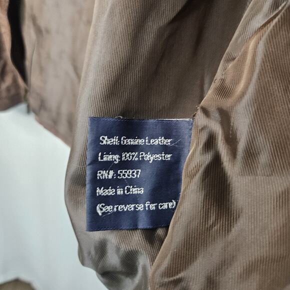 Y2K Vintage Newport Harbor Men's Classic Brown Suede Jacket Medium - Picture 9 of 11